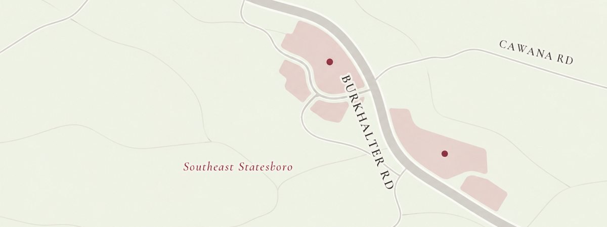 Illustration: New neighborhoods strung along a road at the edge of town.